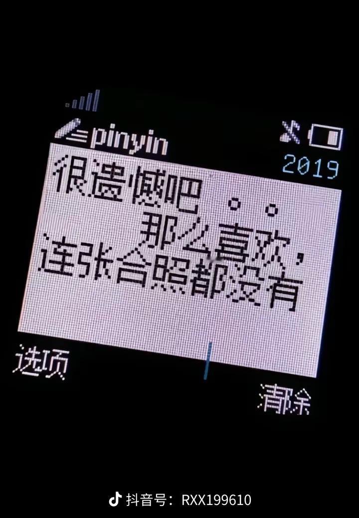 很遗憾吧，那么喜欢连张合照都没有 