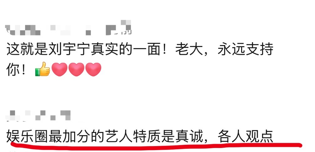 刘宇宁 的真诚，是大家有目共睹的！不光粉丝知道，平台知道，合作伙伴知道，路人也知