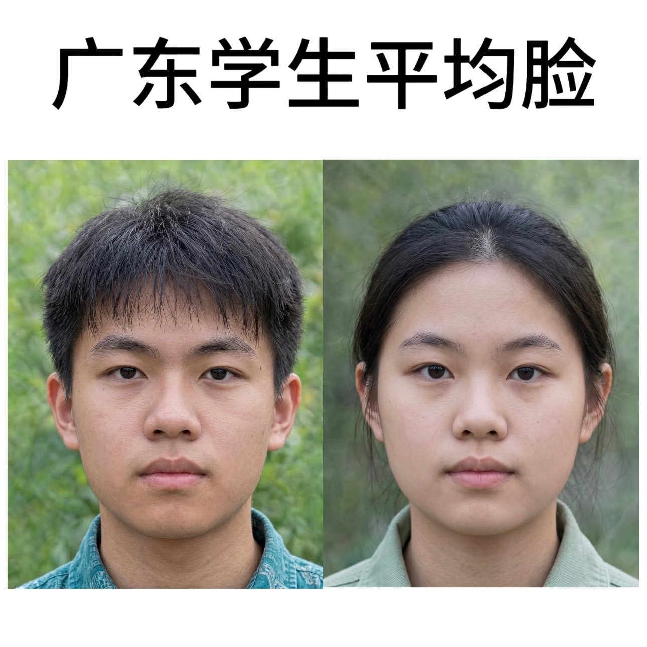小🍠有个账号叫平均脸实验室，各地学生的平均长相，还挺有意思的 