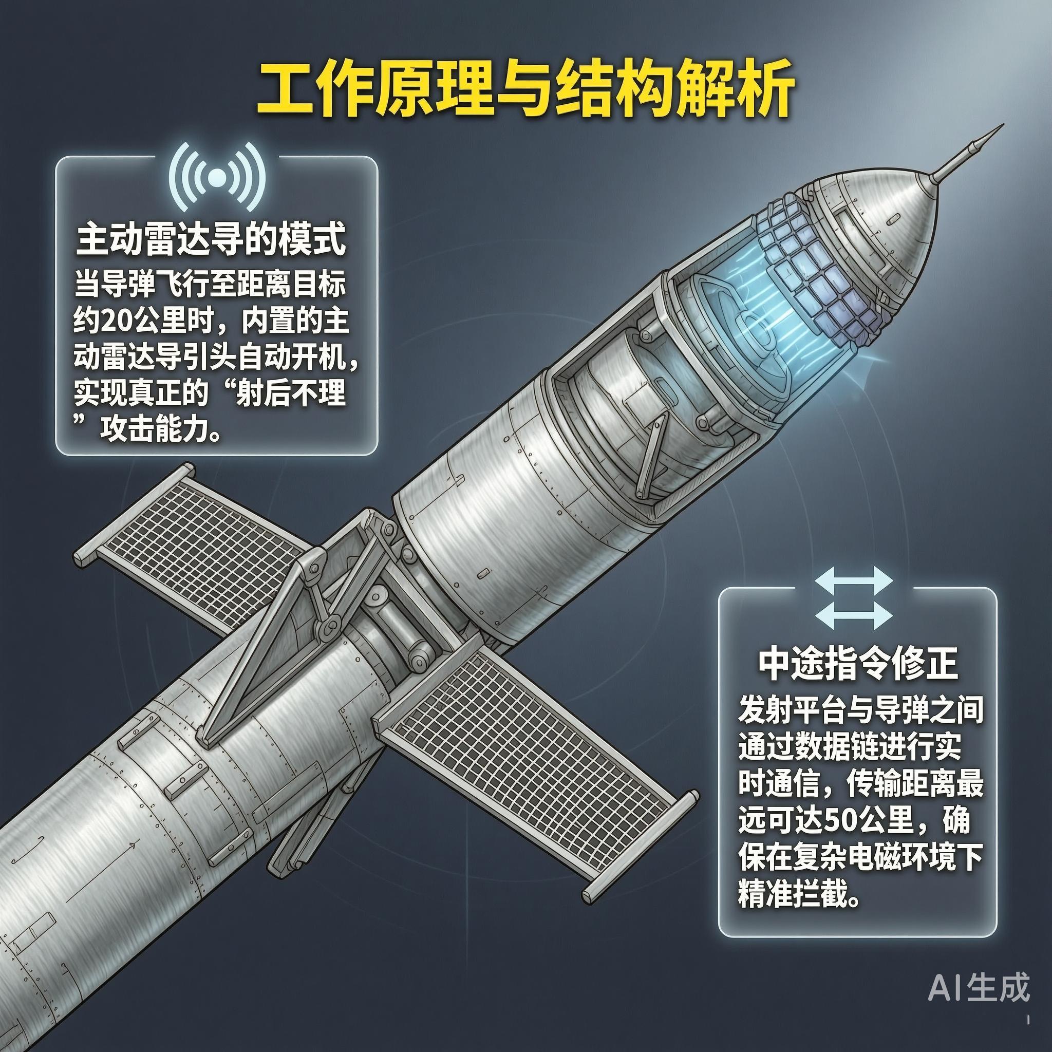 军事ai新视野 俄罗斯R-77空对空导弹R-77空对空导弹是苏联研制的中程空对空