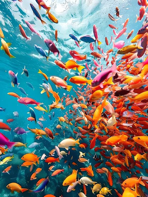 菲律宾出现罕见“鱼群涌岸”现象，这场景简直太壮观了！一大群鱼密密麻麻地涌向岸边，