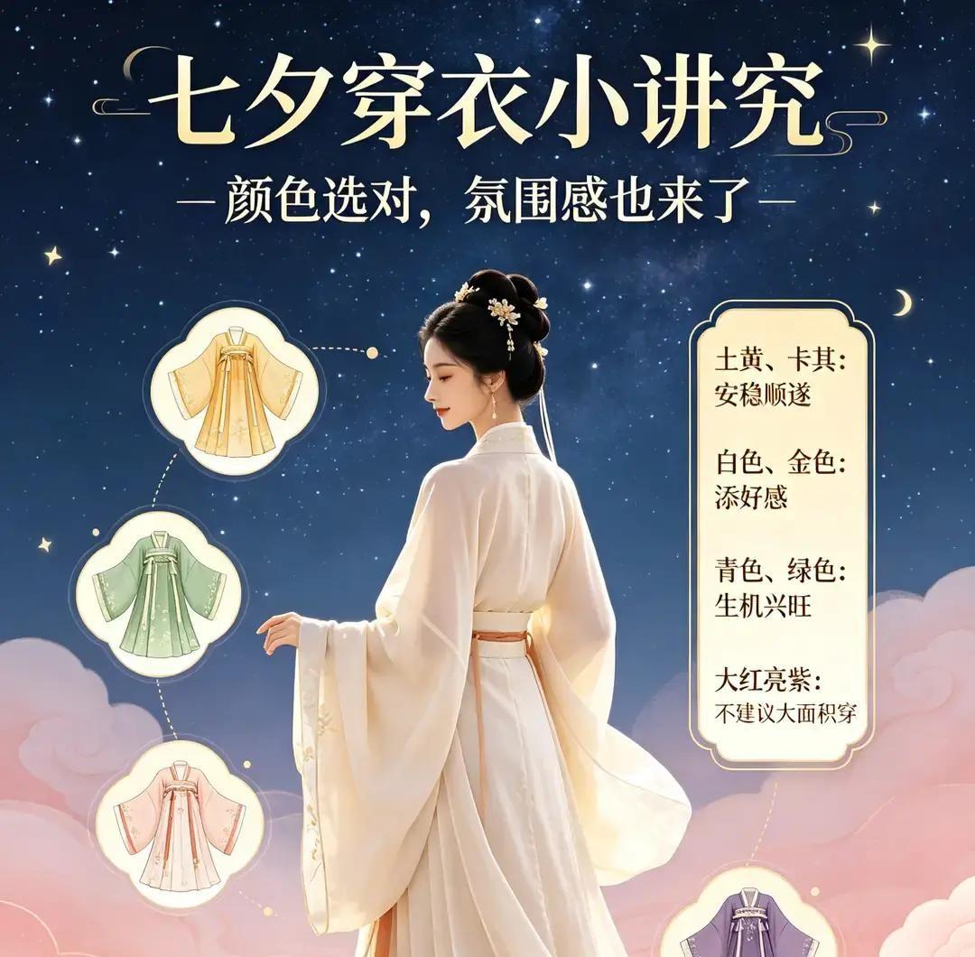 今天是七月初七，8月19日，七夕。

你今天出门前，先别急着挑好不好看，先把穿衣