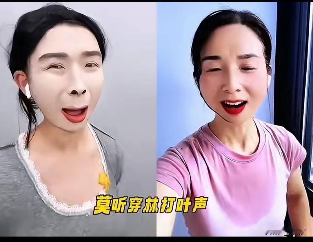 网友模仿的崔丽丽实在太像了，
不仔细看我都差点没认出来，
同款发型同款大嘴，
尤