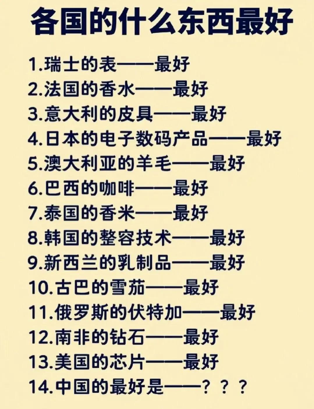 咱们有哪些东西拿的出手？