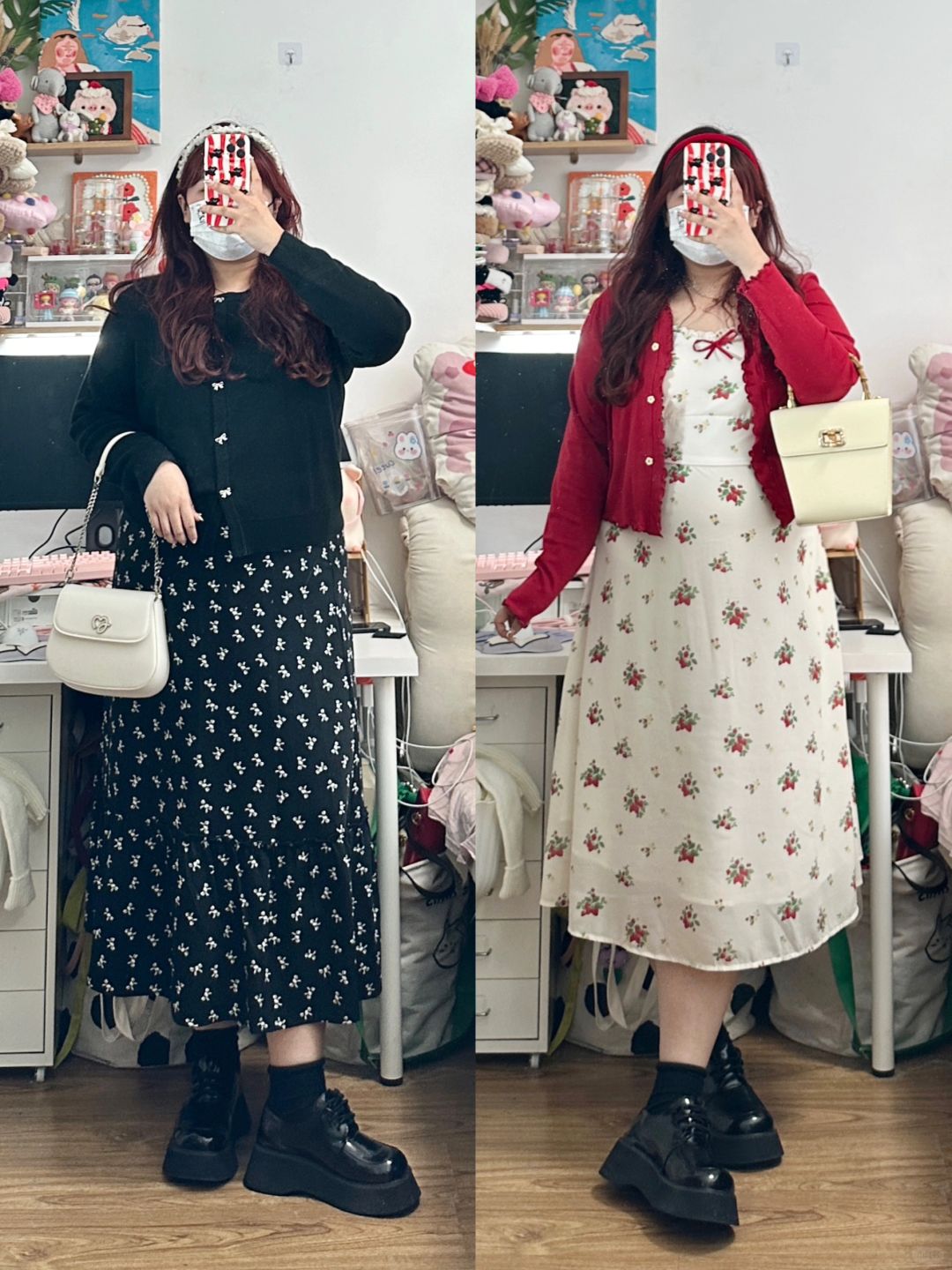 大码穿搭 | 春天温柔小碎花🧡侧面超显瘦！