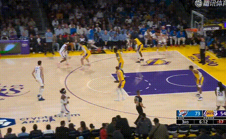 艾顿被晃起，切特两分打进还要加罚雷霆vs湖人