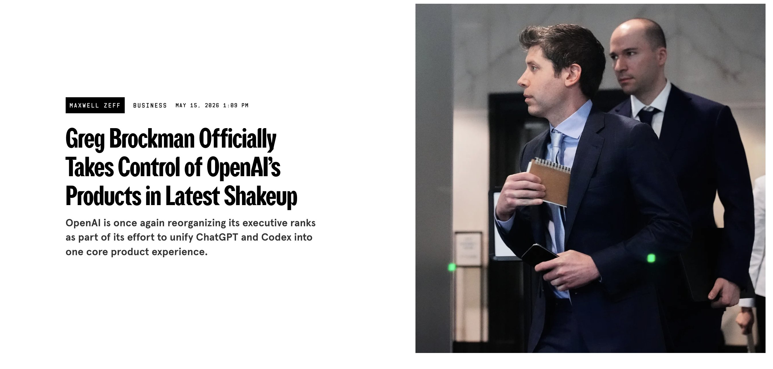 ChatGPT 和 Codex 要合二为一OpenAI 周五对内宣布新一轮组织调