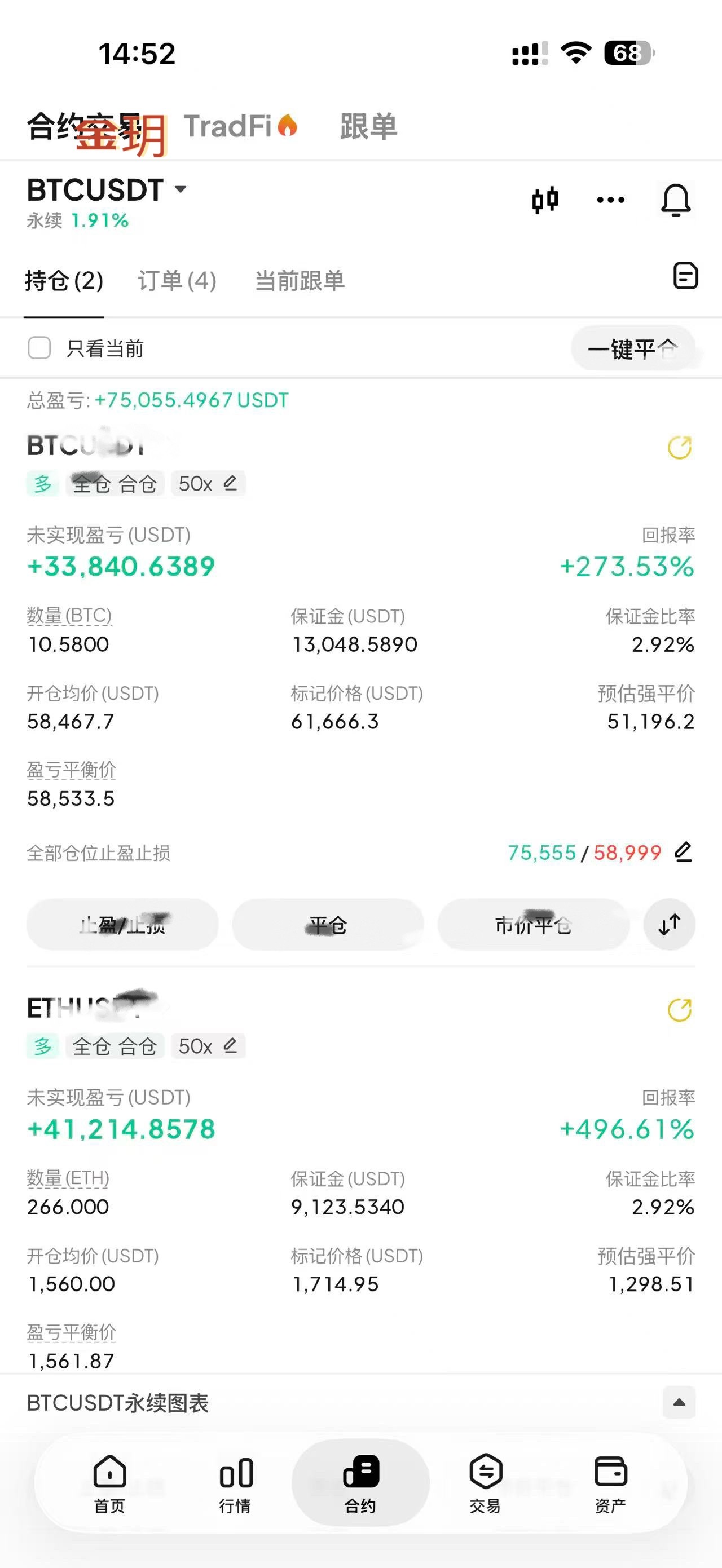 双双看多持有中币圈加密货币