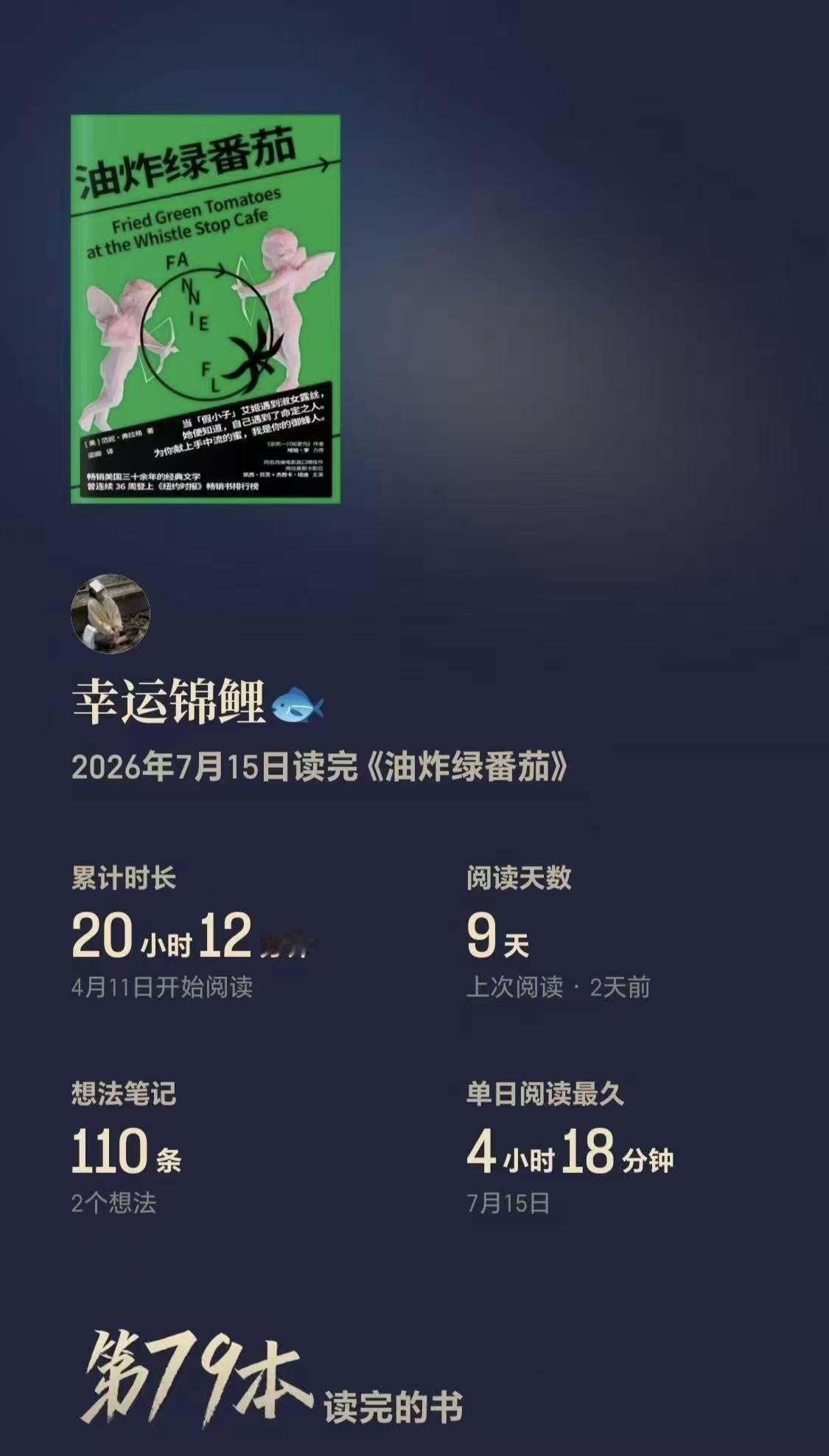 很适合在夏天读的一本书，超级治愈和温暖～

据说影片也很好看，所以，抽空一定要记