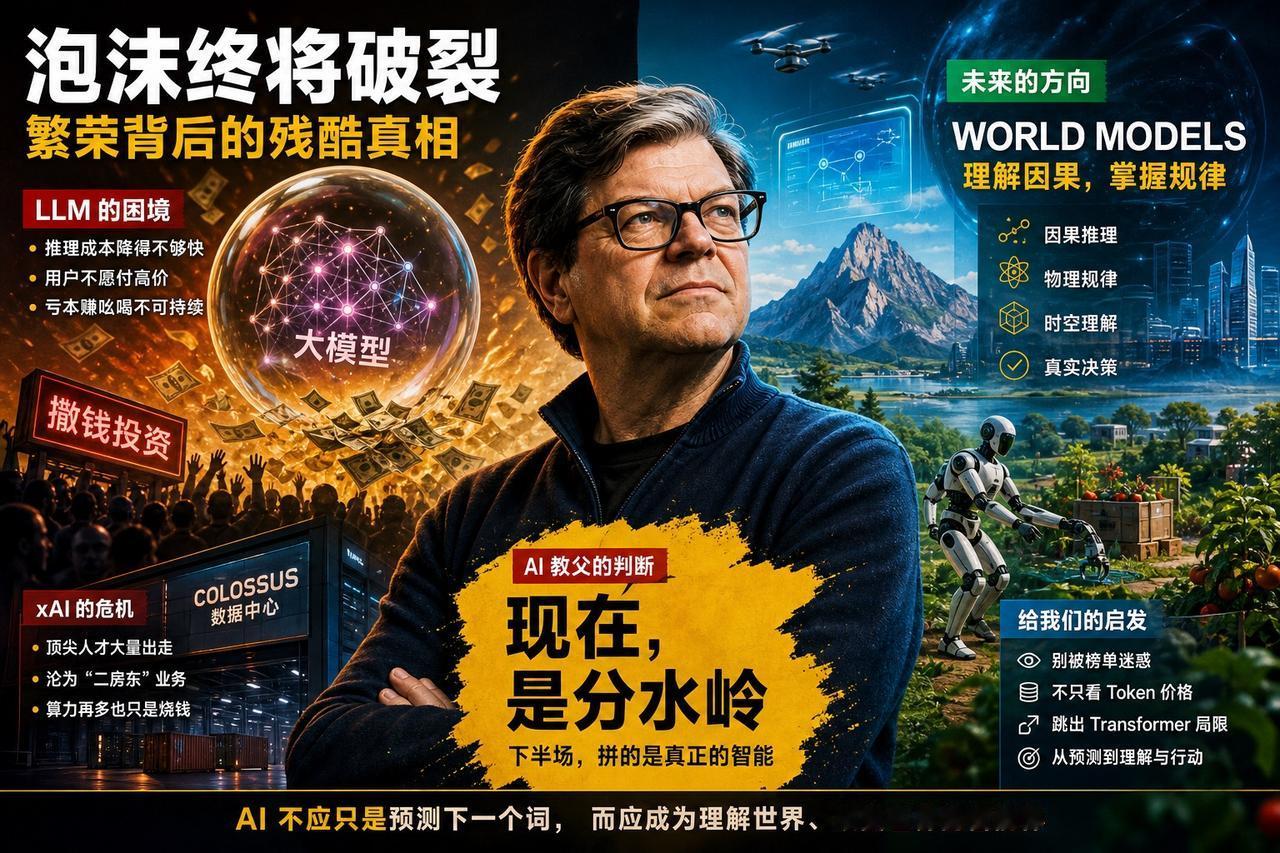 【AI大洗牌：当“神谕”变成“昂贵的复读机”】

Yann LeCun 最近直接