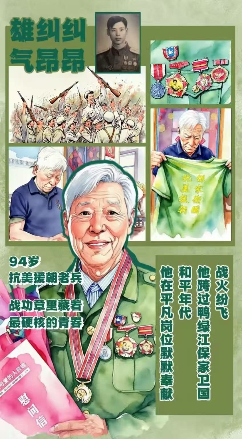94岁金华老兵含泪回忆抗美援朝停战日94岁的张元进是抗美援朝老兵，1953年7月