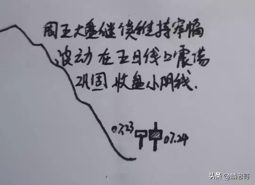 今天是7月23日（周四）昨天a股大盘早集体高开震荡，午间全“绿”收盘。午后震荡拉