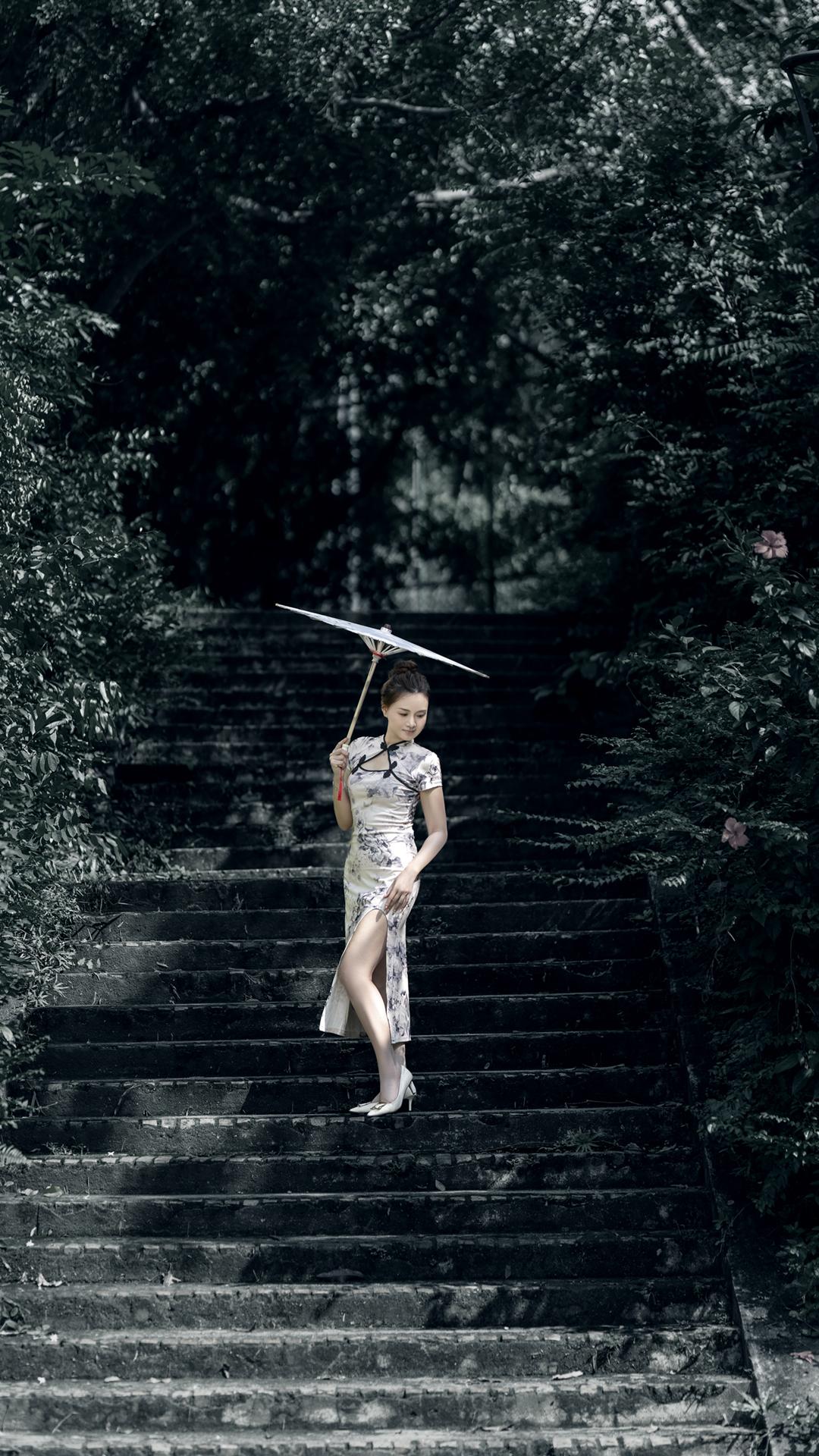 旗袍东方美学拍照姿势千里之外