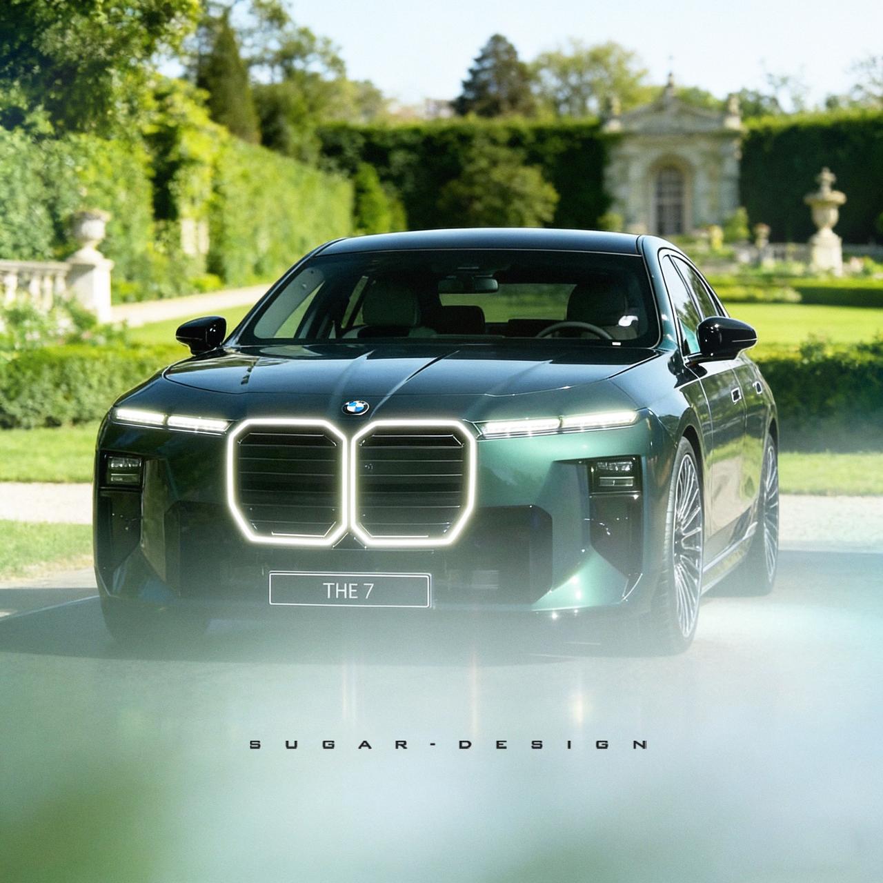 新7系中改有两款前脸谍照。原本以为银色版本的已经很出色了，没想到绿色版本更上一层