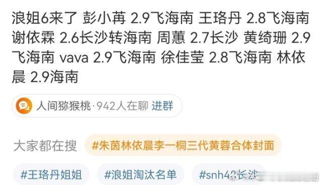 浪姐6阵容 这阵容真是豪华啊，感觉又是嗑cp的天堂，我得去看看[喵喵][喵喵] 