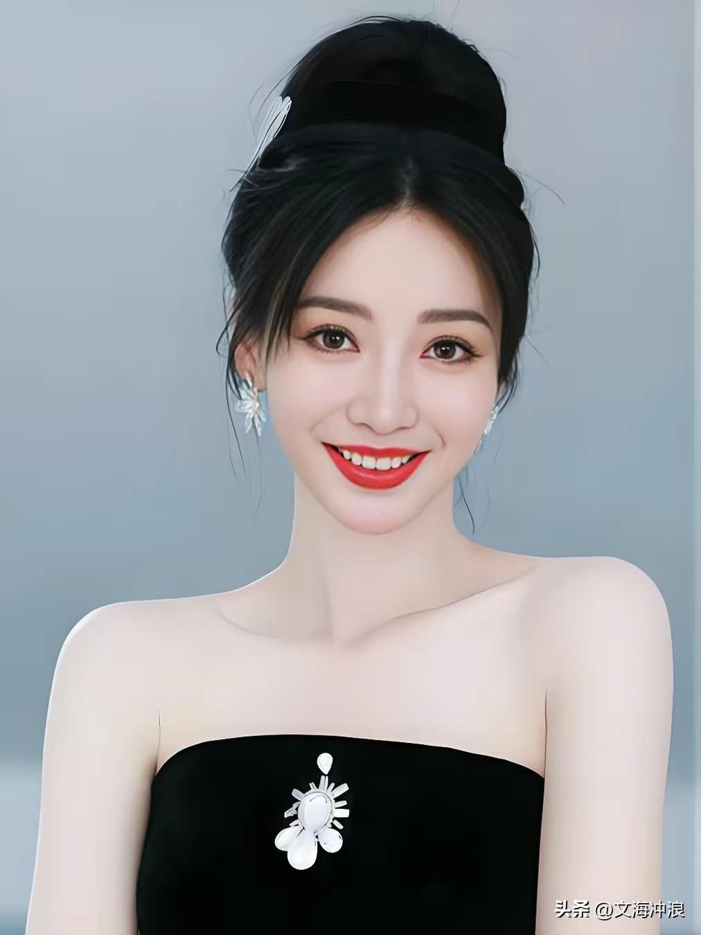 中国诗人为演员柳岩写的一首“藏头诗”：金莲花无与伦比的美丽！

金蕊初绽映日华