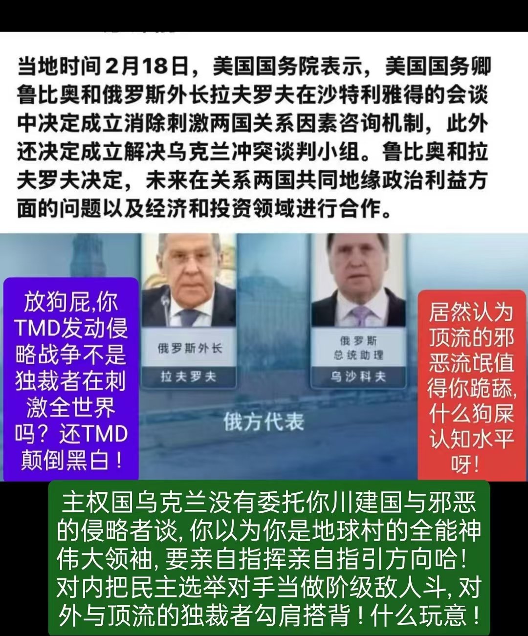 转: 一不知名网民表达了自己对川普版乌克兰和平协议的观点与态度 特朗普  泽连斯