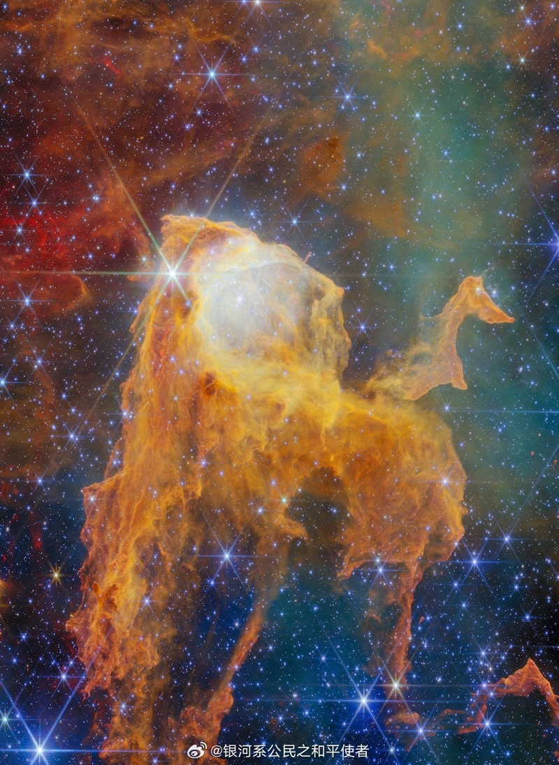 船底座星云中的宝箱图源：ESA/Webb、NASA & CSA、M. Reite