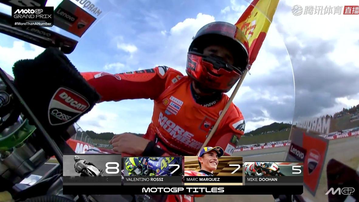 MotoGP最高组别世界冠军次数：阿古斯蒂尼：8罗西：7马奎兹：7杜汉：5202