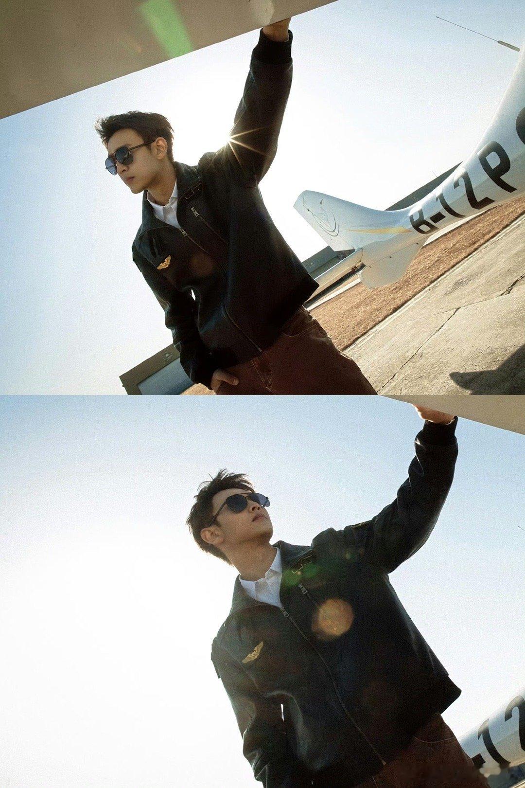 谁给王天辰递个军旅文的本子吧 王天辰的飞行员造型直接帅出新高度！挺拔的身姿、正气