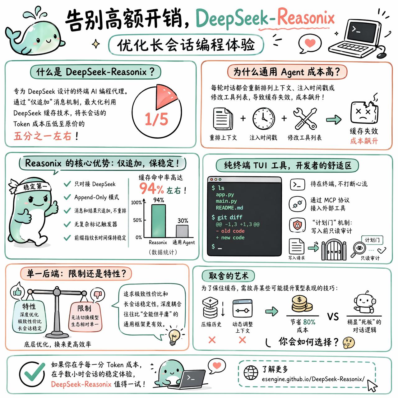 【告别高额开销，DeepSeek-Reasonix优化长会话编程体验】

快速阅