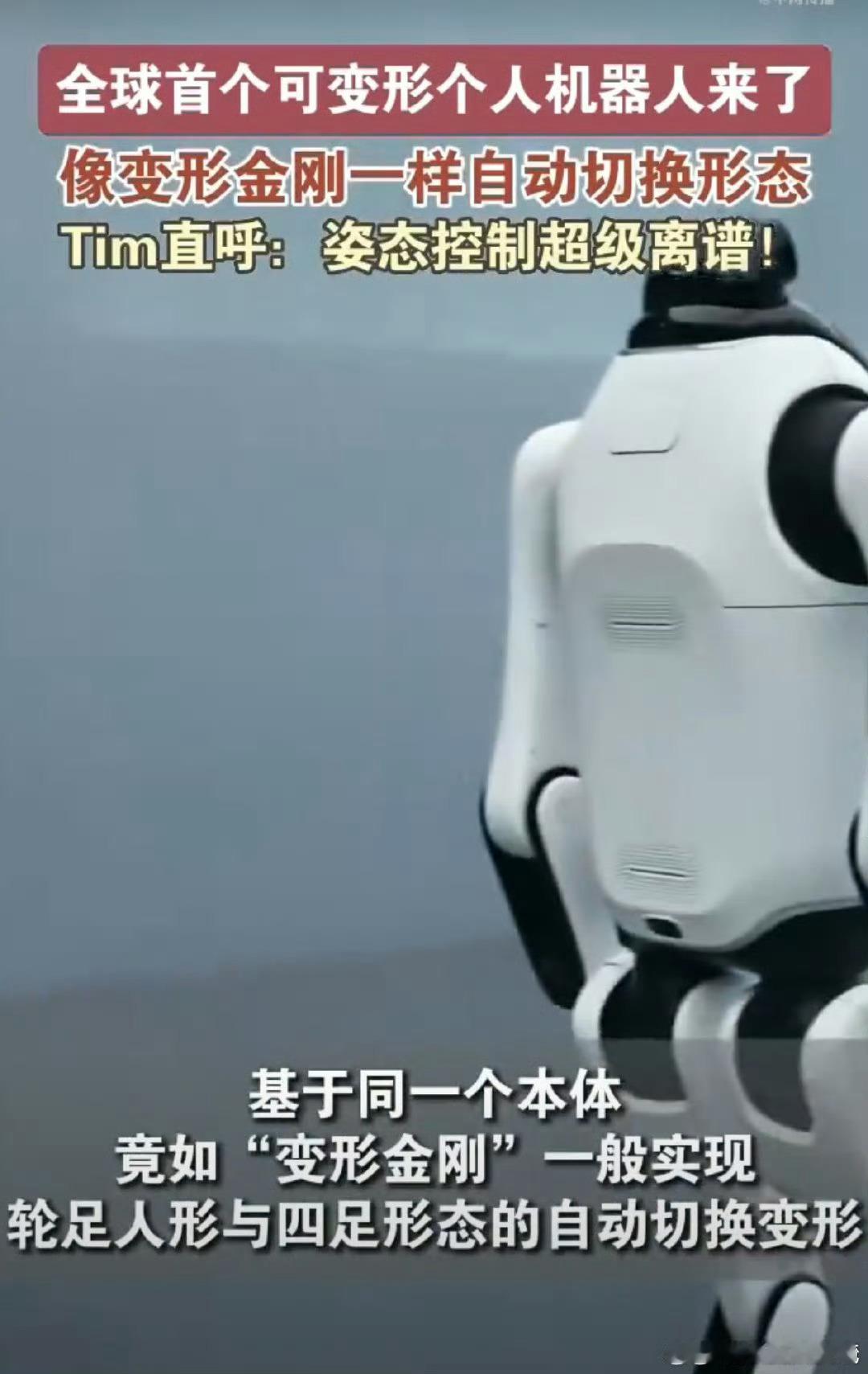 全球首个可变形个人机器人亮相行业迎来突破性新品，依靠自研机械结构实现自由变形，既