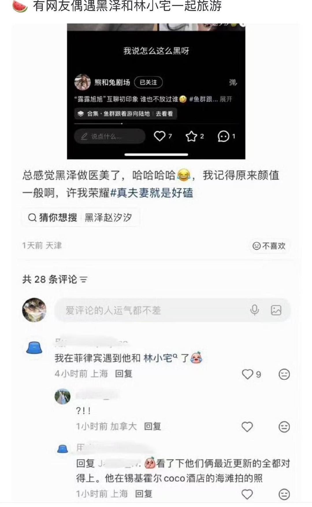 曝黑泽林小宅恋情曝林小宅黑泽恋情  真假？！ 