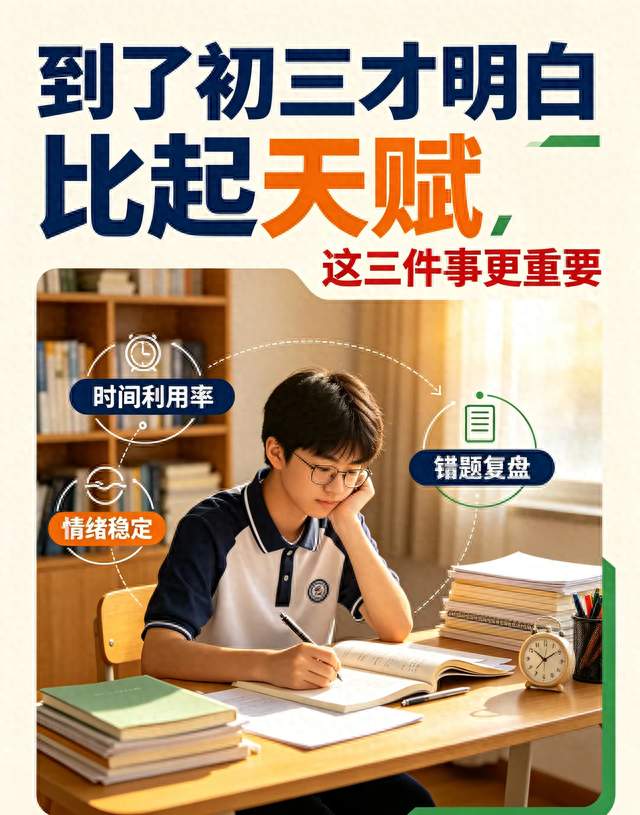 到了初三才明白，比起天赋，这三件事才决定中考结果