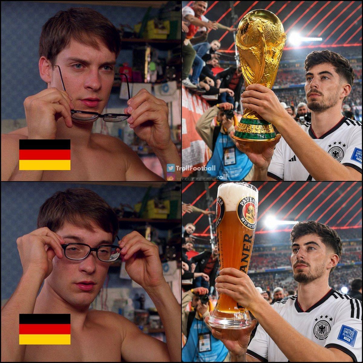 德国淘汰 不是有意大利🇮🇹垫着，德国🇩🇪就是最大的笑话了。世界杯
