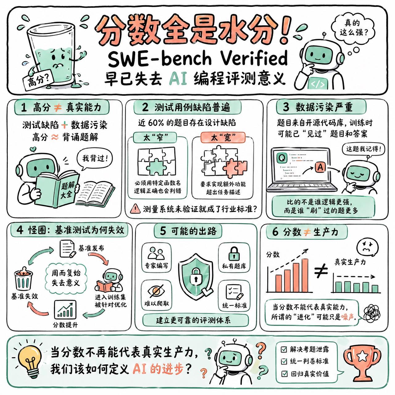 【分数全是水分！SWE-bench Verified 早已失去 AI 编程评测意