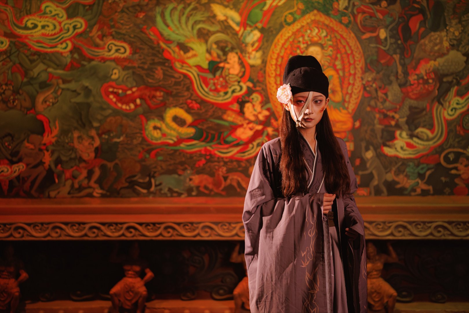 唐诡粉狂喜桃在扬州建的实景街区曝光巨大卧佛降魔变壁画全有像剧里场景重现明年必须去