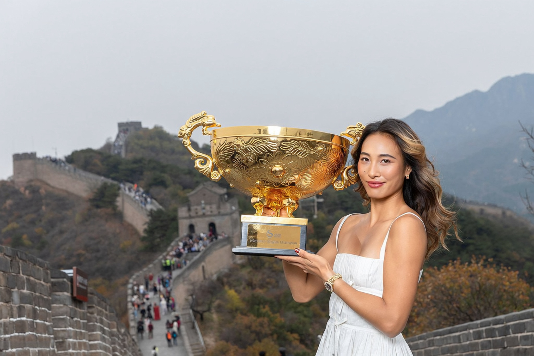 郑钦文中网女单夺冠 🗓️2026.10.17【比赛资讯】站上长城之巅，举起冠军