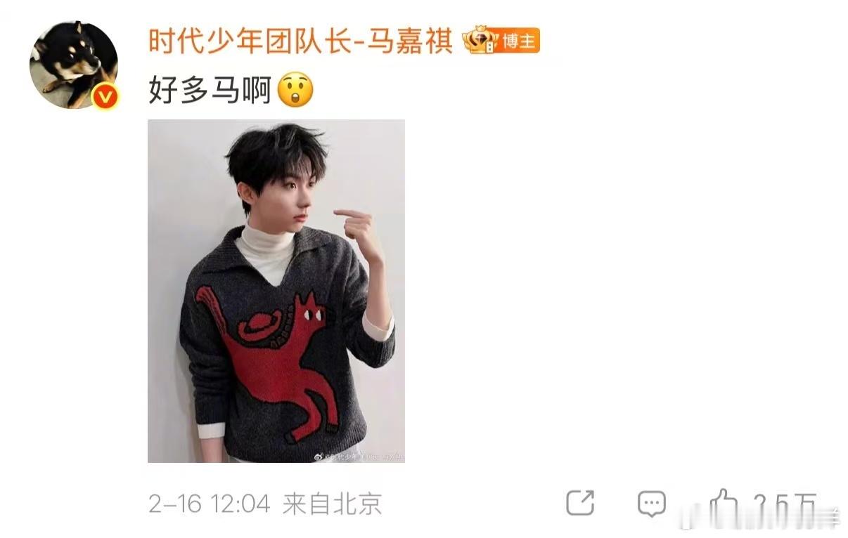 马嘉祺接马马嘉祺 你的马来了 宝子们快去看！微博的“接马”现场超有趣。live图