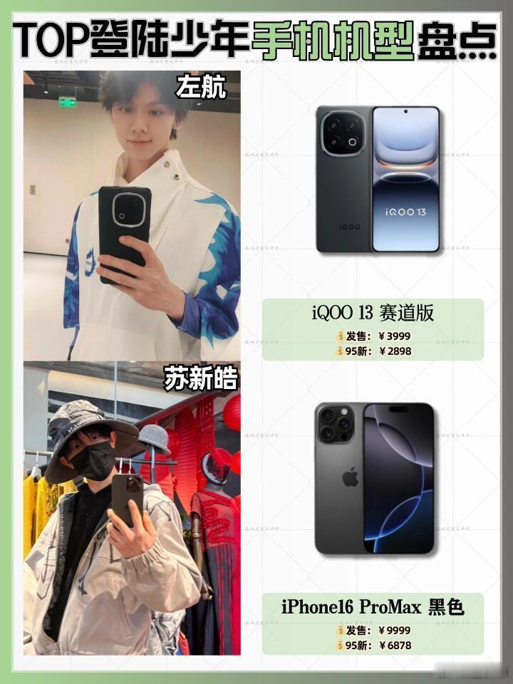 TOP登陆少年，都在用什么手机？原来不是所有的爱豆明星都用iPhone呀～今天，