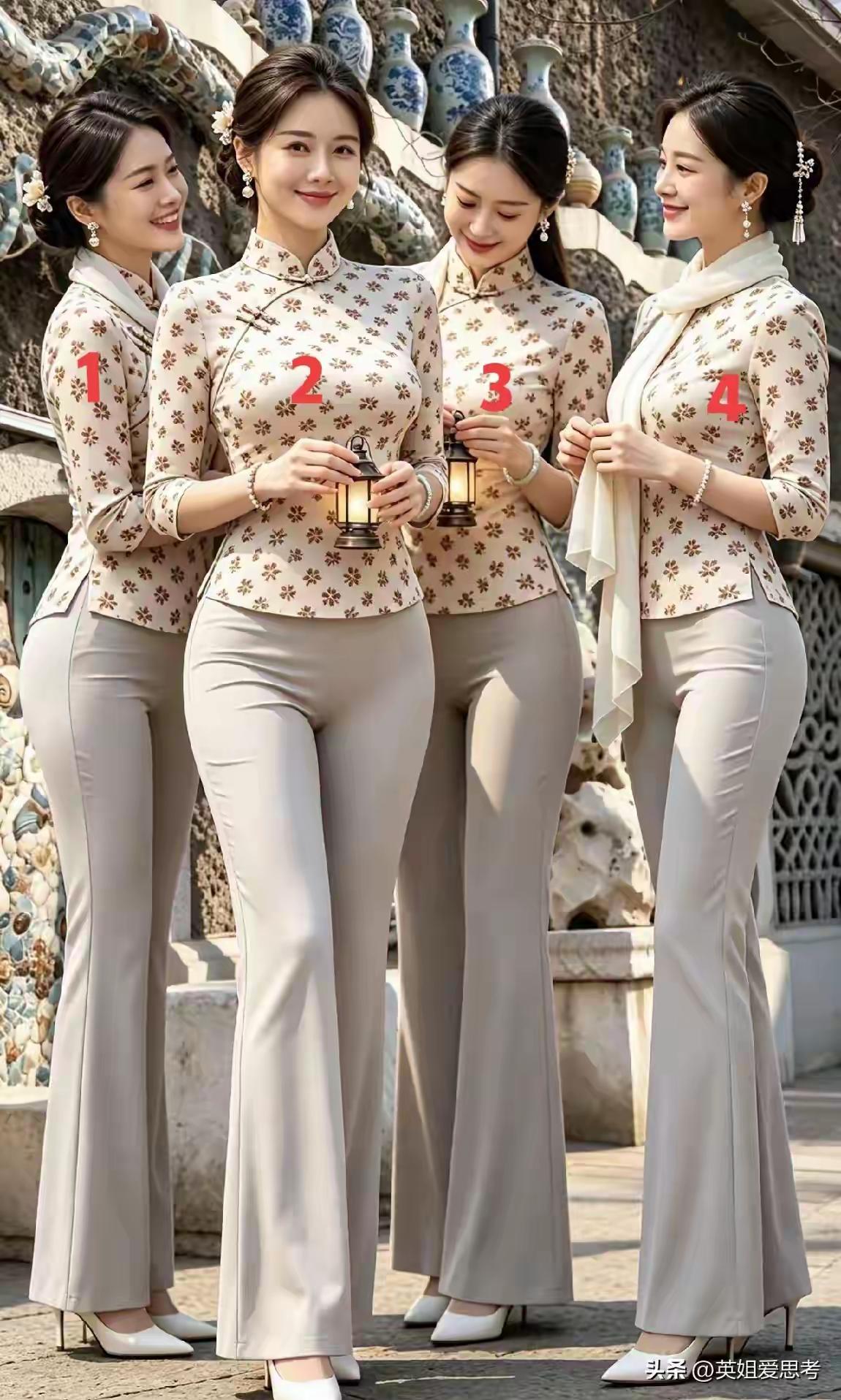 四姐妹咋就这么高挑，体态匀称身姿妖娆？都是“风姿绰约”型小姐式的人物，总得有个年