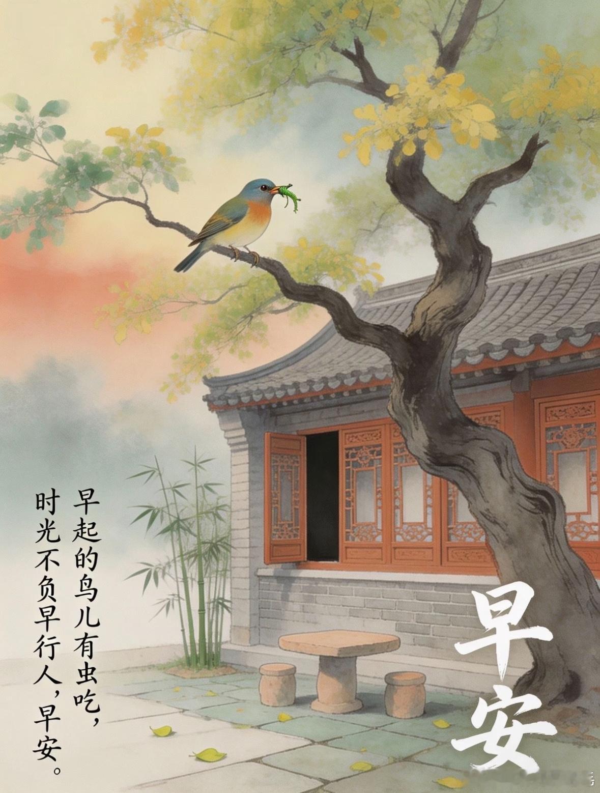 早上超市买完菜出来，看见运钅少车到了钅艮行还没开门。为啥钅艮行设开门呢？因为门被