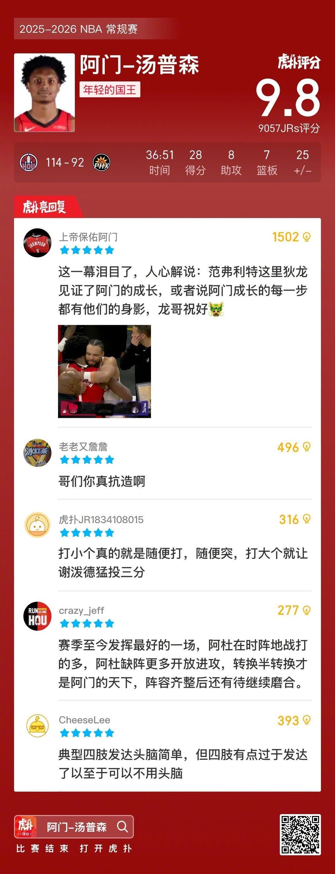 11月25日NBA常规赛，火箭凭借均衡的攻防和多点开花的表现客场114 - 92