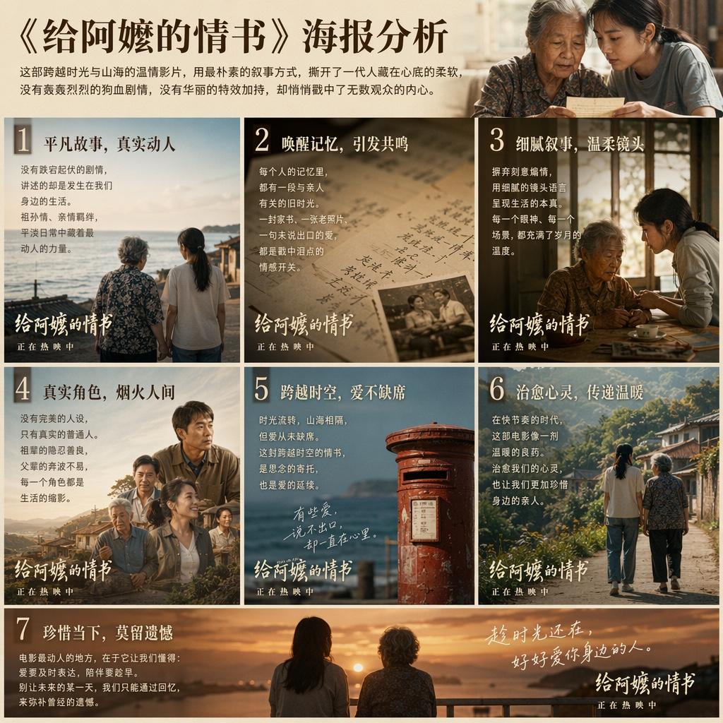 近期热映的《给阿嬷的情书》，没有轰轰烈烈的狗血剧情，没有华丽的特效加持，却悄悄戳