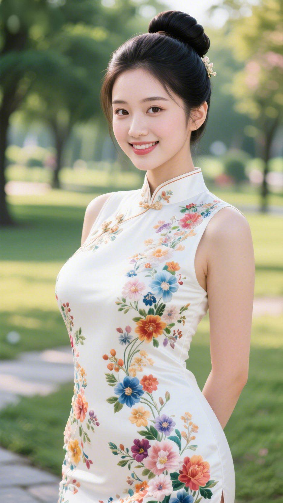 晴郊即景
 
晴郊翠色入云深，暖日铺光树影沉。
曲径通幽连碧草，长堤向暖映芳林。