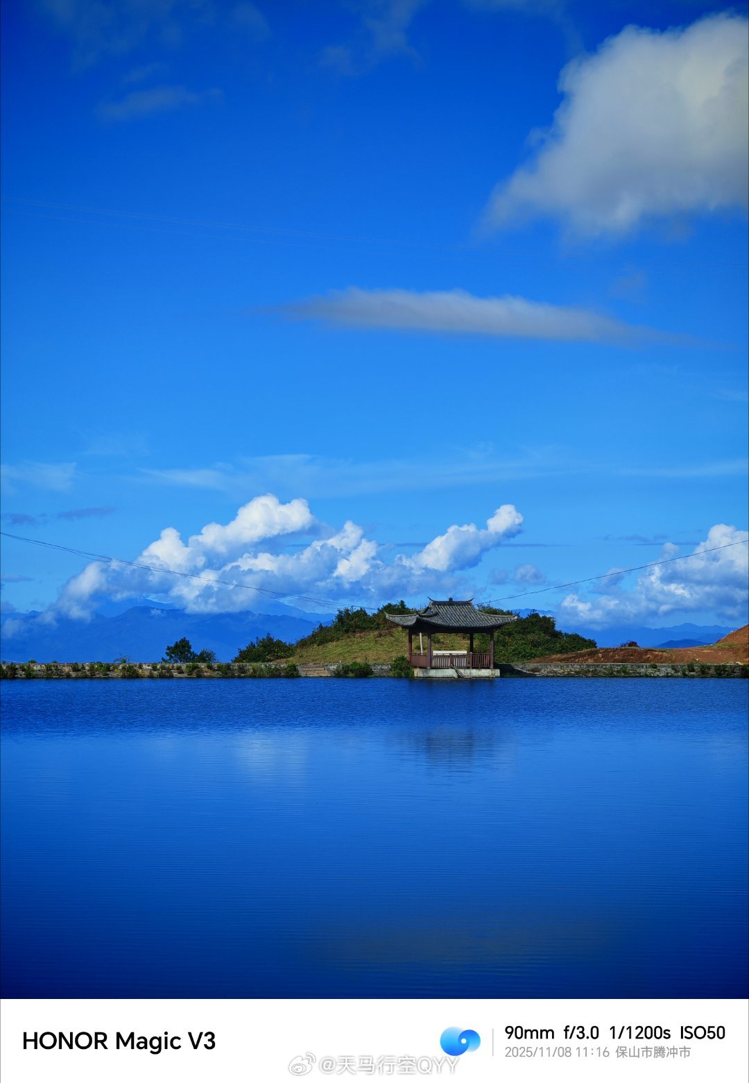 同样一个背景，你们觉得A和B哪个更有意境？风景摄影  ​​​