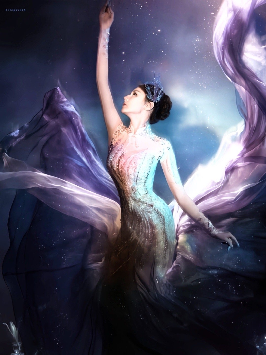 王亚飞给热巴化的人鱼姬妆这不是挺好的嘛，不懂有什么好嘲的哎谁给迪丽热巴化的妆