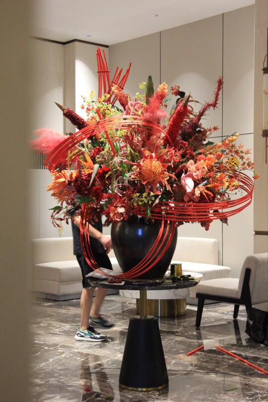 酒店大堂花