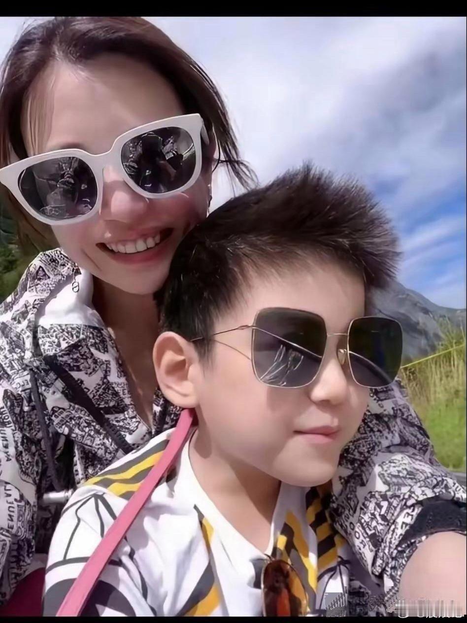 陈妍希带儿子小星星在瑞士玩，孩子长得像爸爸陈晓，高鼻梁超帅 ​​​