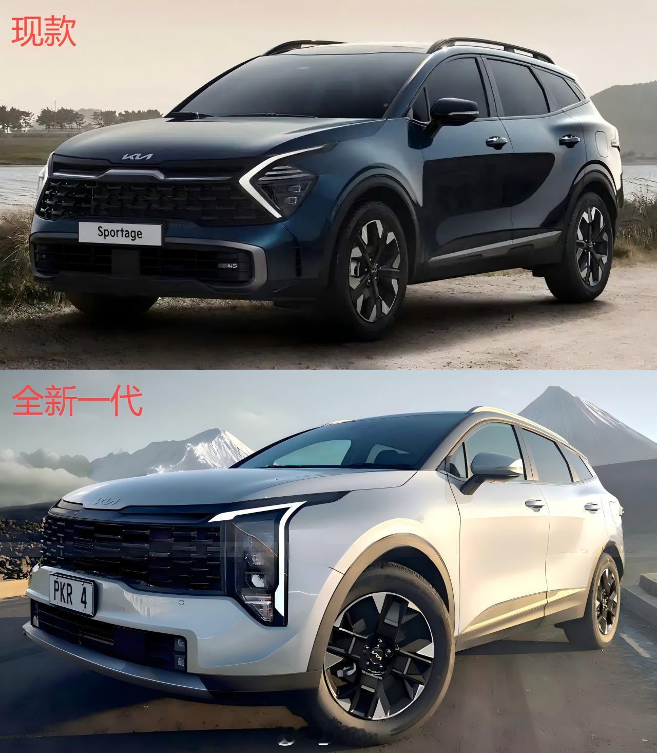 #全新一代起亚狮跑渲染图# 全新一代起亚狮跑渲染图，和现款相比，大家更喜欢哪个设