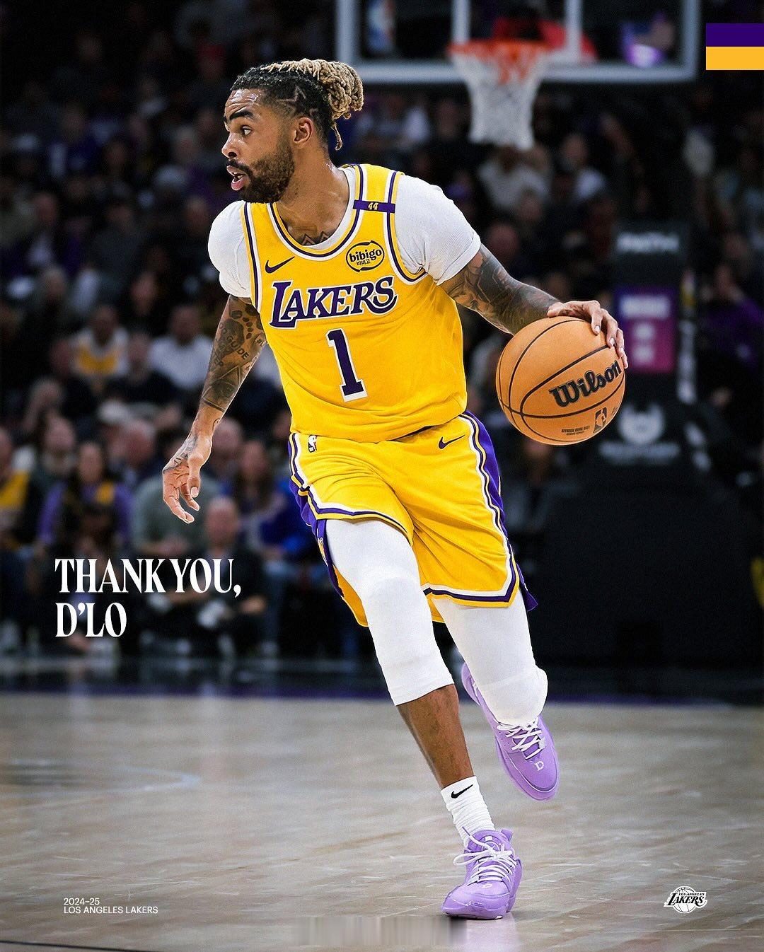 湖人官方再次发感谢拉塞尔刘易斯的图片 