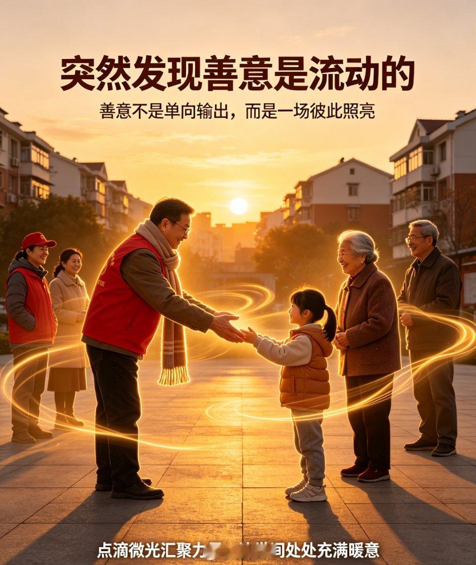 突然发现善意是流动的 一份善意，从来都不是单向输出。生活里一次伸手相助、一句暖心