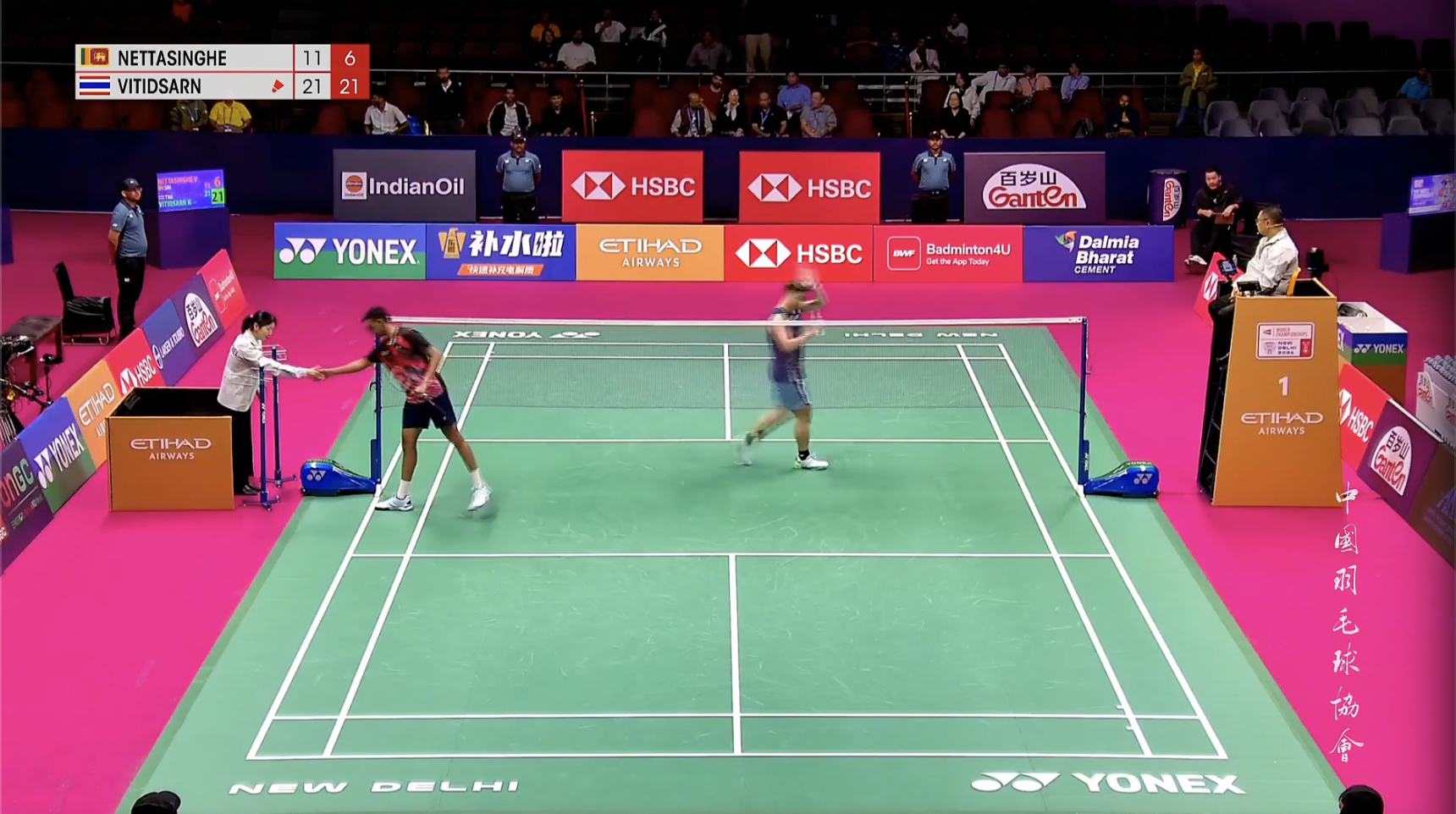 昆拉武特🇹🇭 21-11、21-6 🇱🇰内塔辛格下轮：昆拉武特🇹🇭 