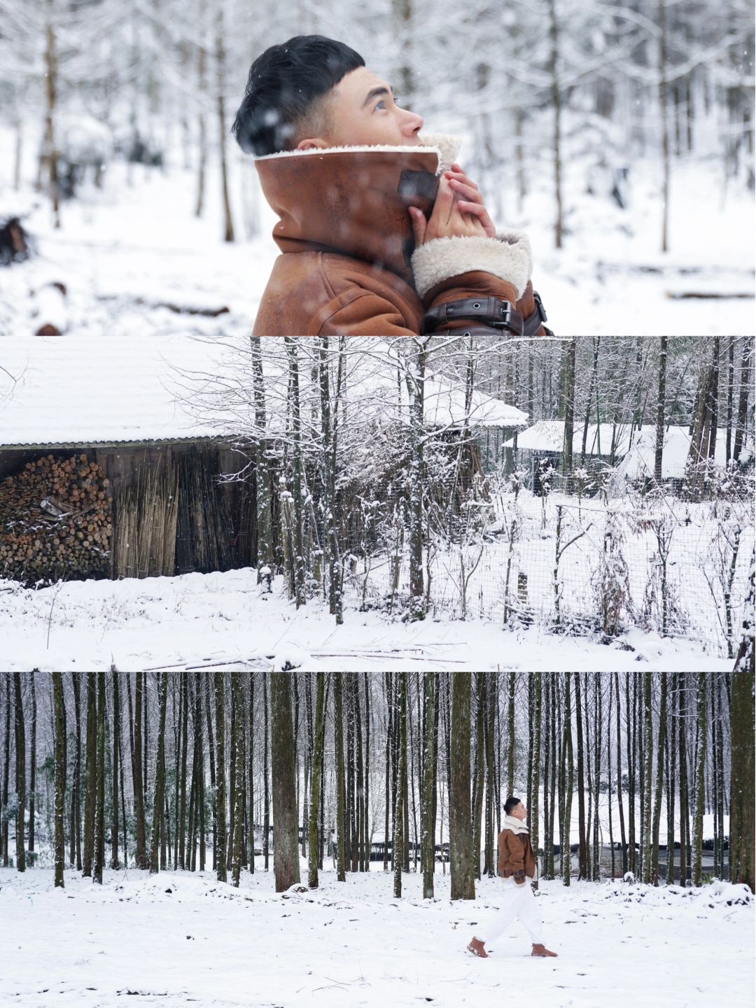 下雪啦❗️去川版雪原做名小画家