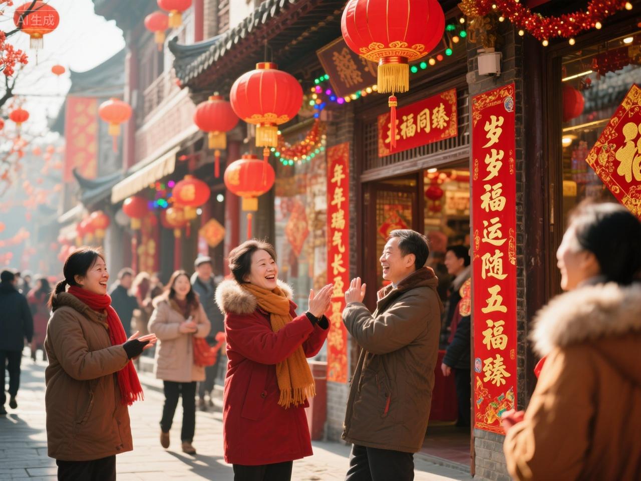 岁岁福运相随，请赐下联我来对一个，下联：年年瑞气长盈 横批：五福同臻。
“瑞气”