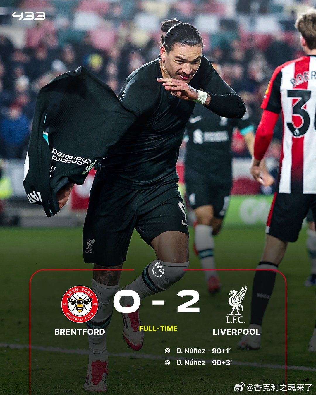 大心脏先生离开了利物浦（2022-23赛季以来）补时阶段进球数排名：1️⃣ 7球